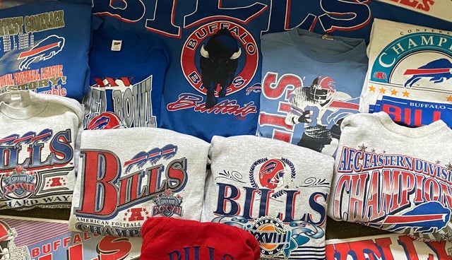 Shirts, Vintage Buffalo Bills Cross Script Spellout Sweatshirt Made In Usa