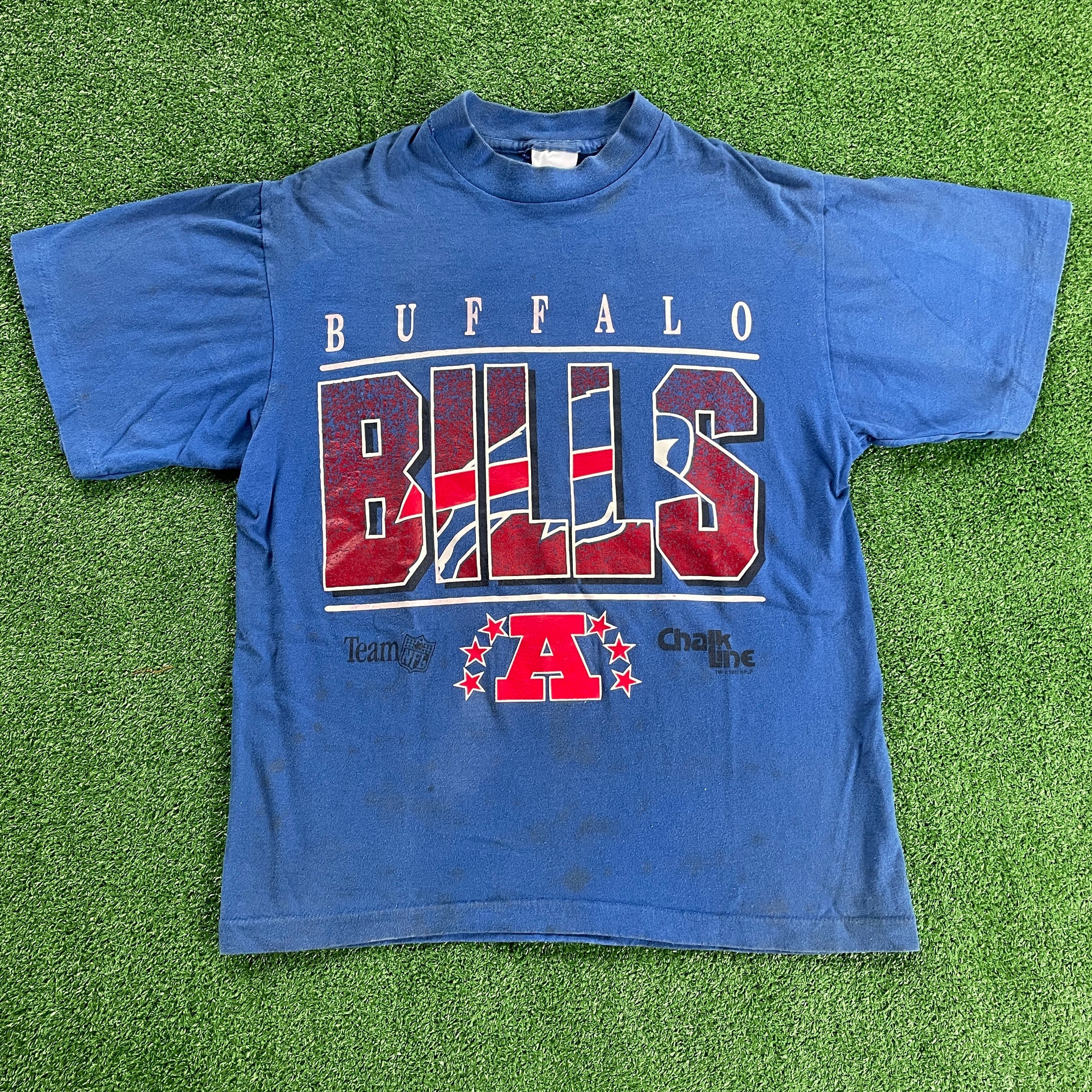 Vintage 90s Buffalo Bills Chalk Line Shirt