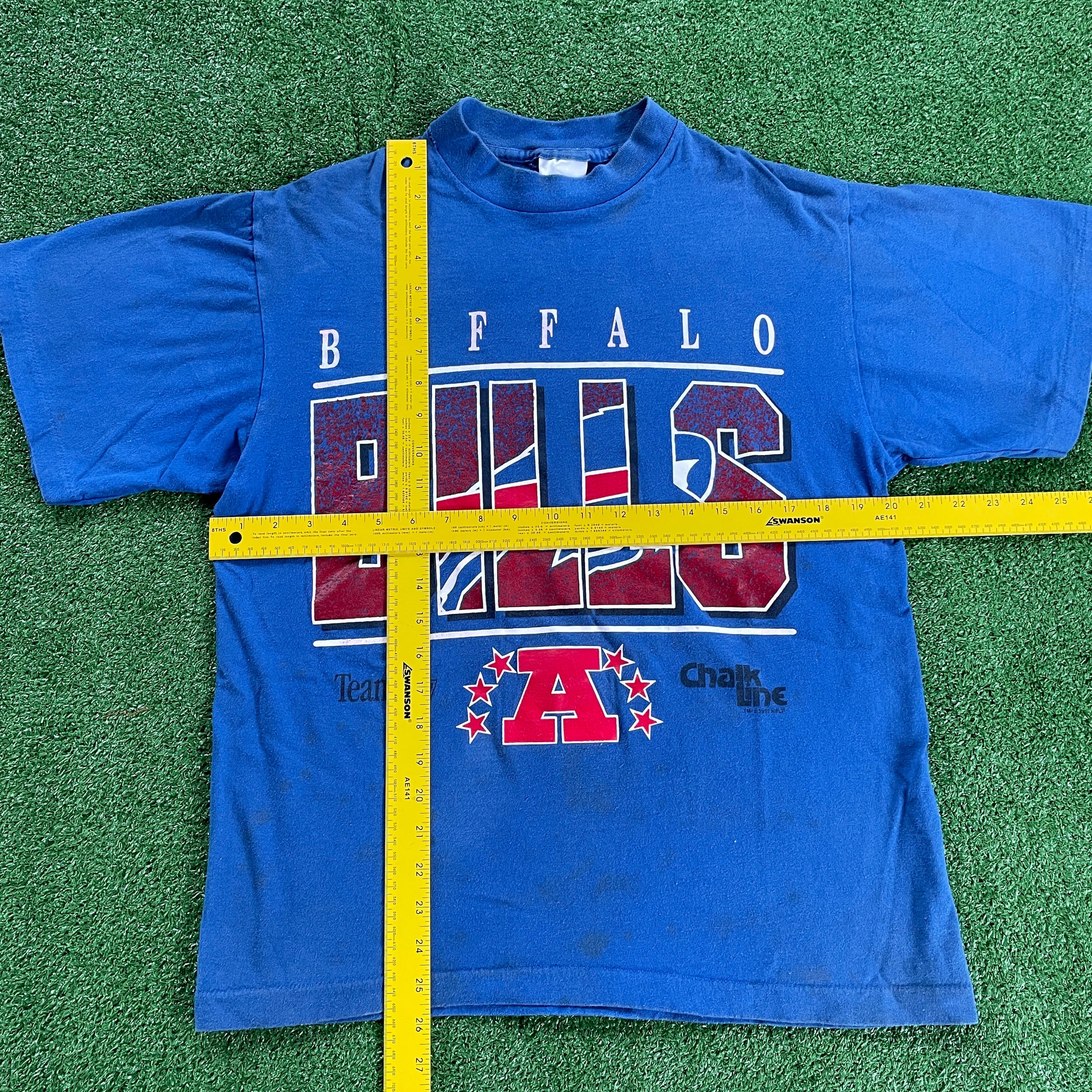 Vintage 90s Buffalo Bills Chalk Line Shirt