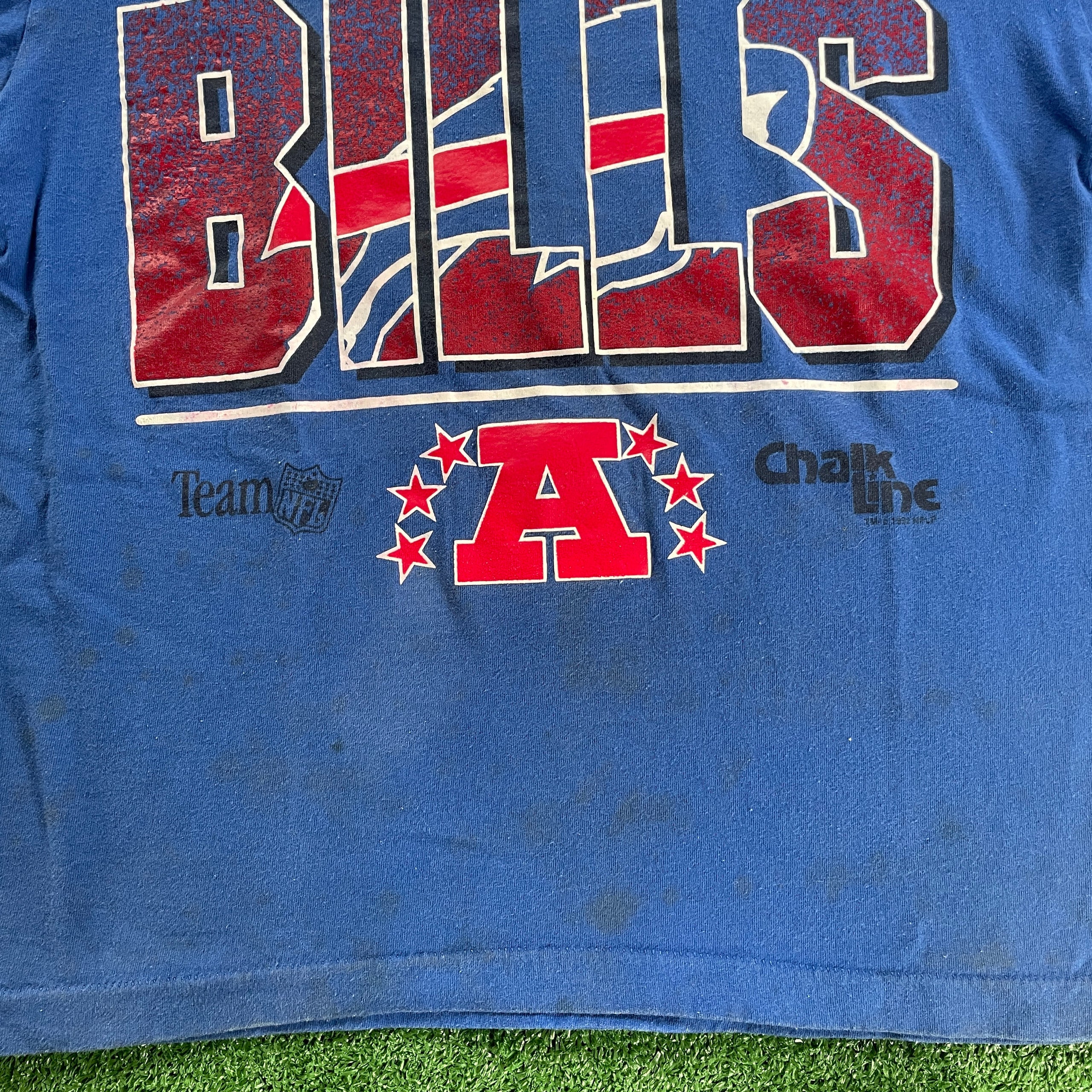 Vintage 90s Buffalo Bills Chalk Line Shirt