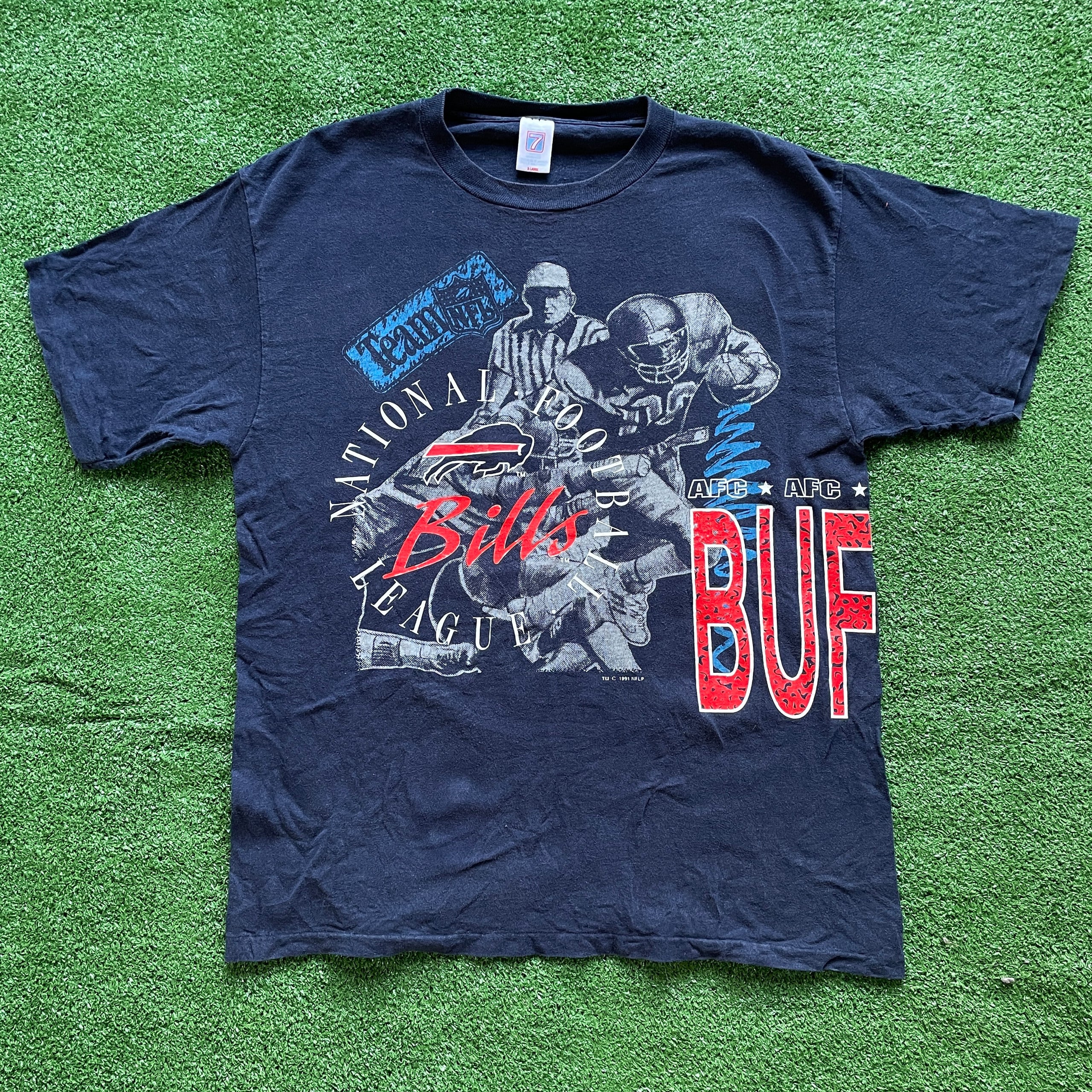 Vintage 90's Buffalo Sabres All Over Print T Shirt XL 