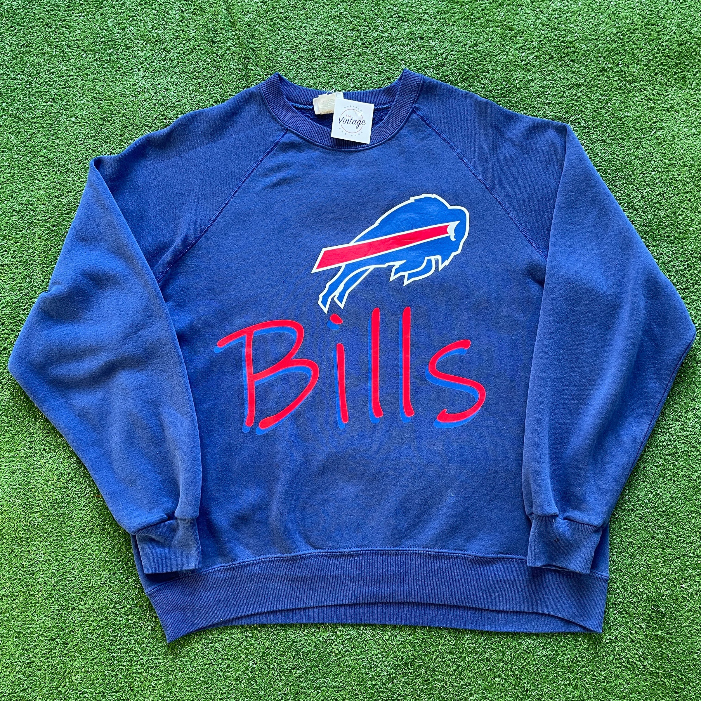 Vintage Buffalo Apparel - Vintage Buffalo Bills Embroidered Crewneck. Size  Small. Available on website. LINK IN BIO #buffalobills