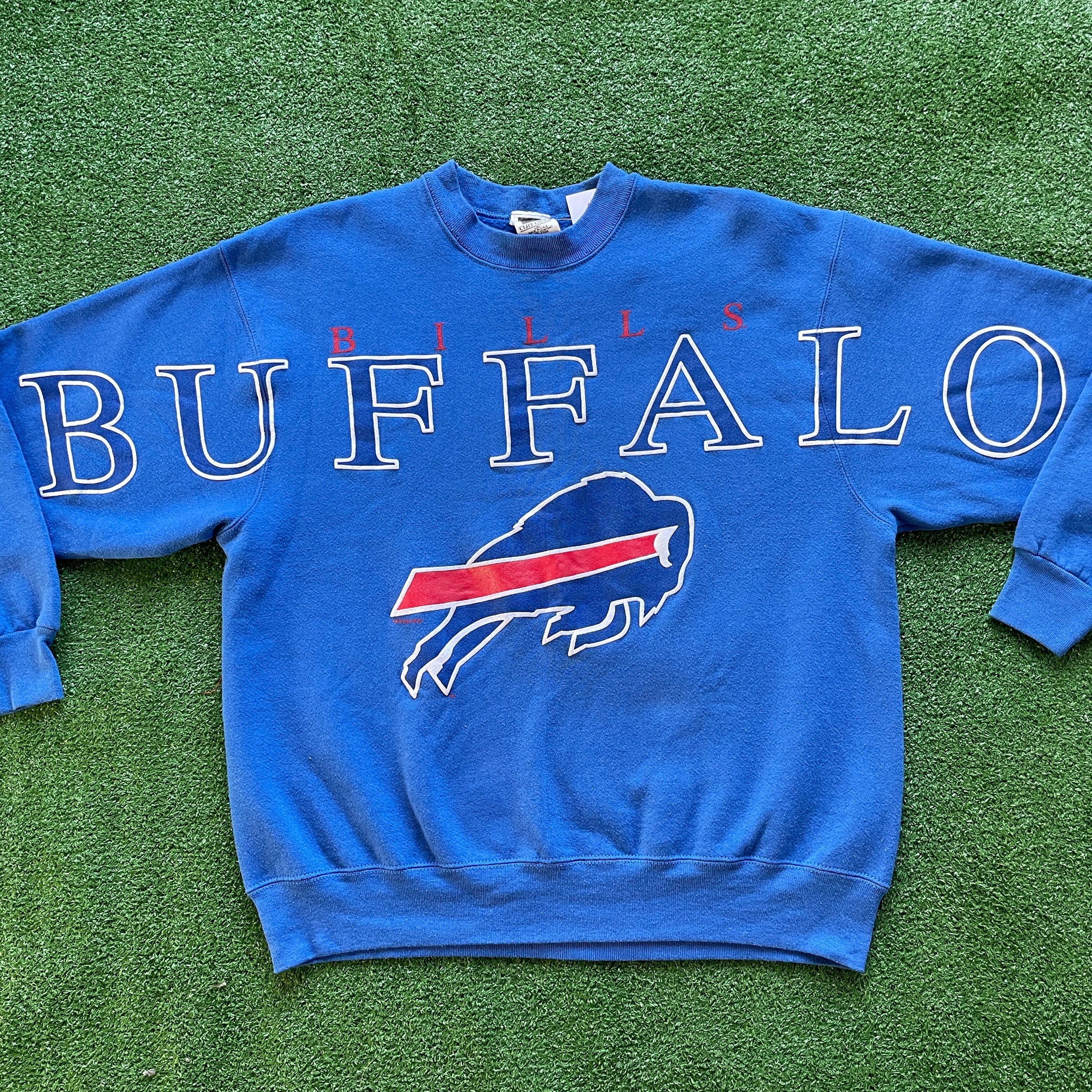 Shirts, Vintage Buffalo Bills Cross Script Spellout Sweatshirt Made In Usa