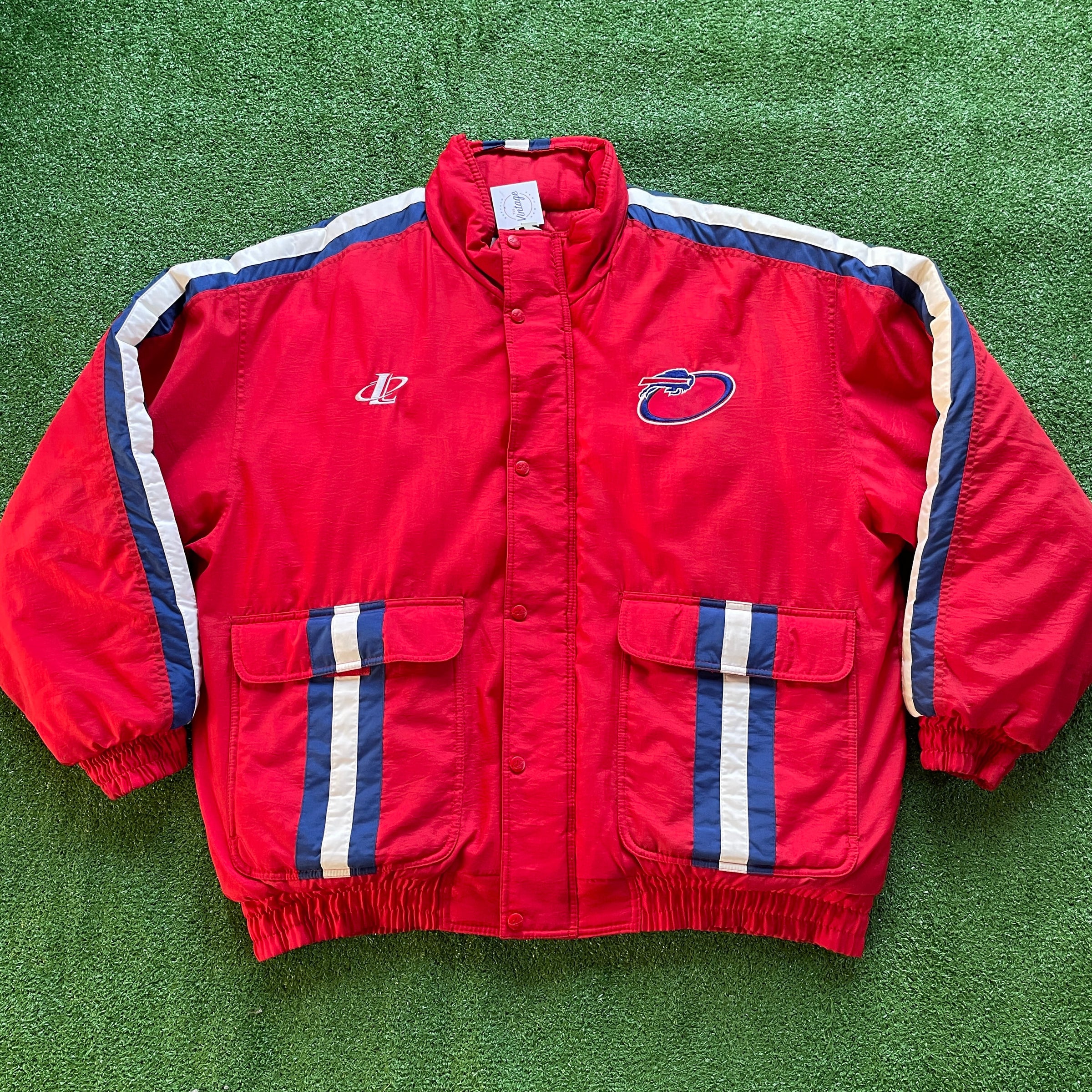 Vintage Buffalo Bills Satin Jacket Size XL - ShopperBoard